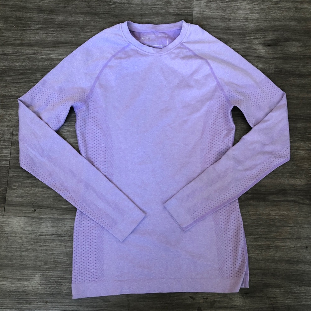 Figs Salta Long sleeve underscrub Purple lavender lilac XS